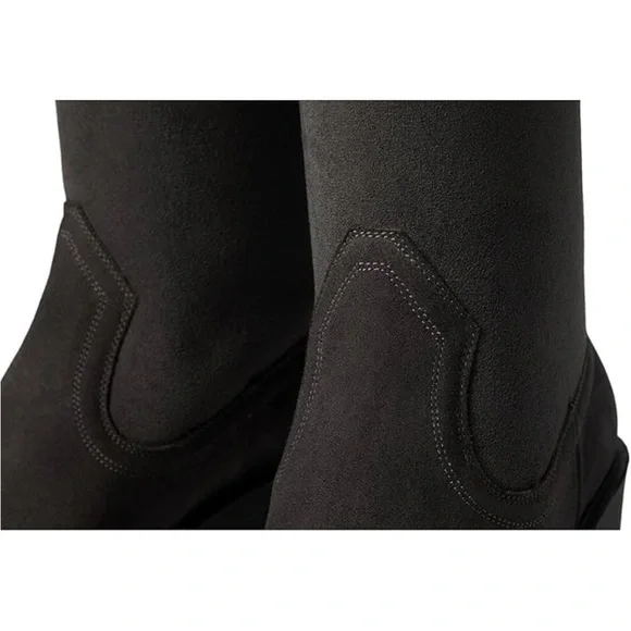 $598 La Canadienne Paton Western Boot Waterproof Suede Knee High Grey Heel 35.5 - Picture 5 of 16